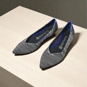 Rothys The Point Ballet Flats Womens Size 10 W Shoes Granite Heather Slip